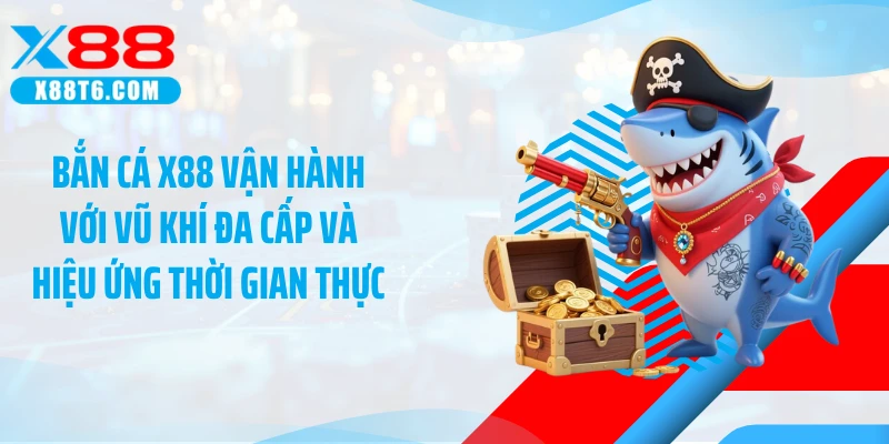 Bắn cá X88 vận hành với vũ khí đa cấp và hiệu ứng thời gian thực