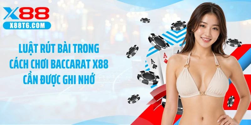 Luật rút bài trong cách chơi baccarat X88 cần được ghi nhớ